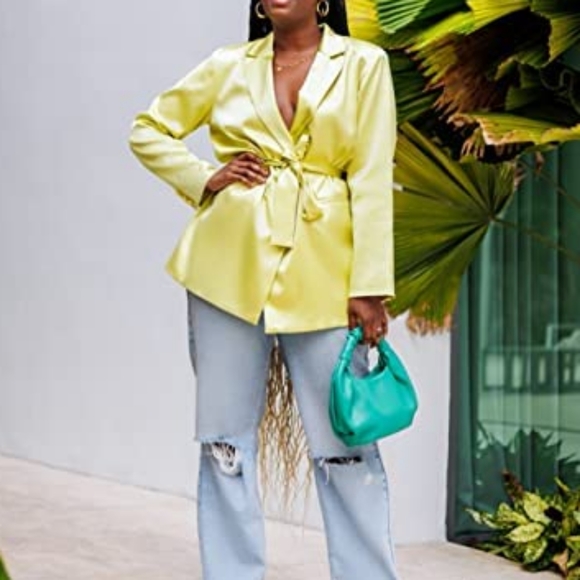 TenickaB x Amazon Drop Pale Green Blazer - Picture 5 of 10